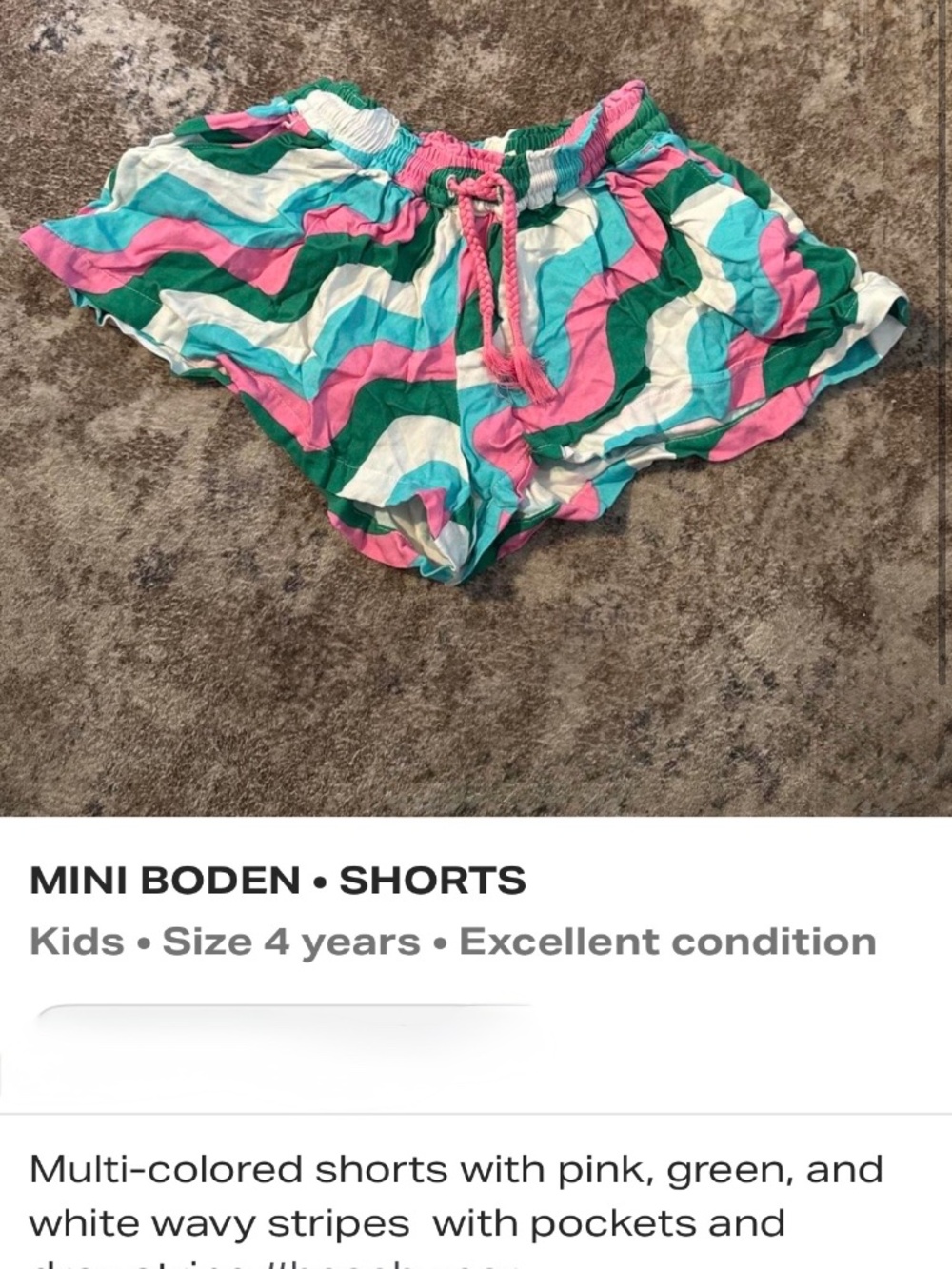 Mini Boden multi colored shorts